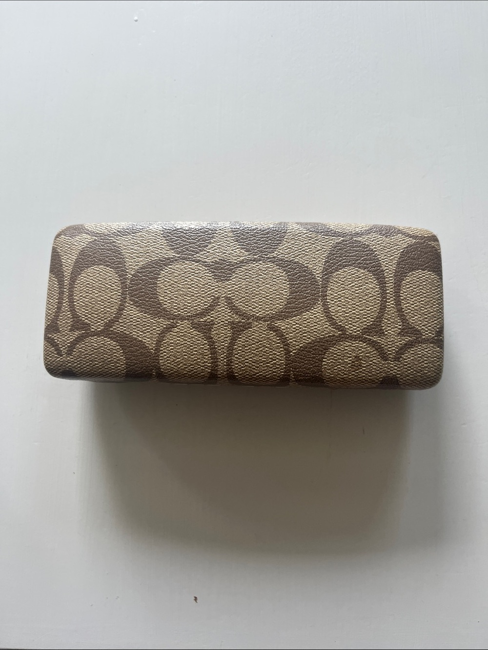 Coach Signature Pattern Eyeglass Case - Picture 4 of 5